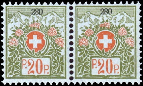 1911, Schweiz, PF 7 I PF VII, **