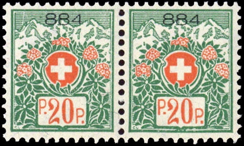 1927, Schweiz, PF 13 I PF VII, **