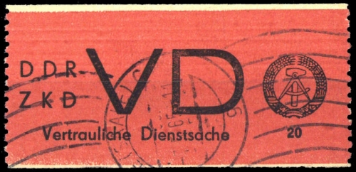 1965, DDR Vertrauliche Dienstsachen, VD 1 A, gest.