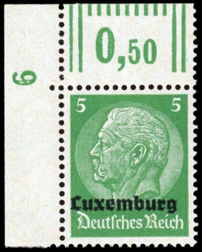 1940, Deutsche Besetzung II. WK Luxemburg, 3 DKZ, **