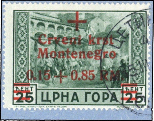 1944, Deutsche Besetzung II. WK Montenegro, 29, Briefst.