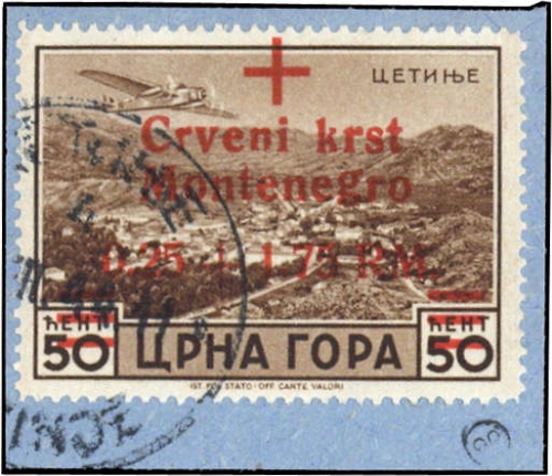 1944, Deutsche Besetzung II. WK Montenegro, 33, Briefst.