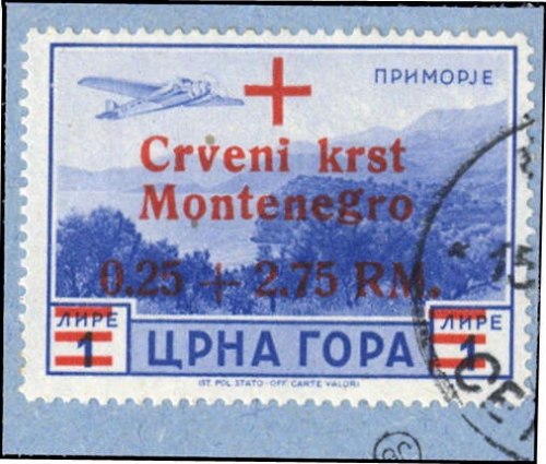 1944, Deutsche Besetzung II. WK Montenegro, 34, Briefst.