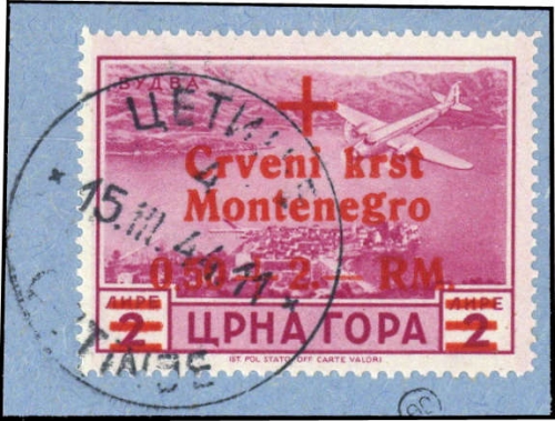 1944, Deutsche Besetzung II. WK Montenegro, 35, Briefst.