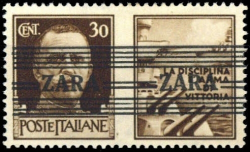 1943, Deutsche Besetzung II. WK Zara, 36/4 T I, *