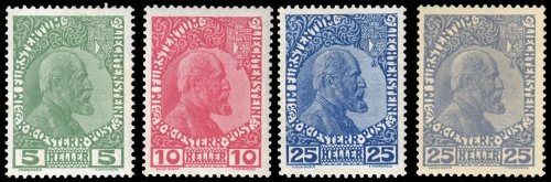 1912, Liechtenstein, 1-3 y a+b, *