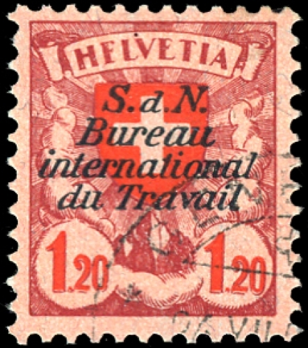 1924, Schweiz Internationale Arbeitsamt BIT, 22 x I, cto