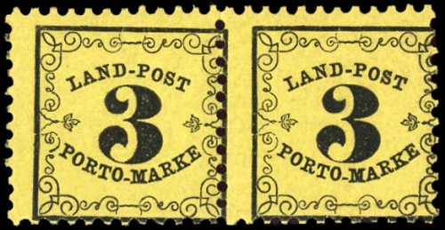 1862, Altdeutschland Baden Landpost, LP 2 y (2), **