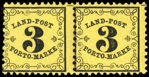 1862, Altdeutschland Baden Landpost, LP 2 y (2), **