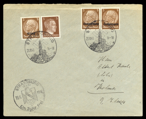 1941, Deutsche Besetzung II. WK Elsass, 1 u.a., Brief