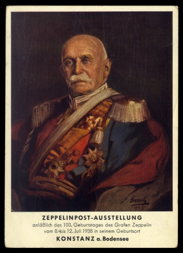 1938, Zeppelin,Zeppelin Postkarten,Portraitkarten, Brief