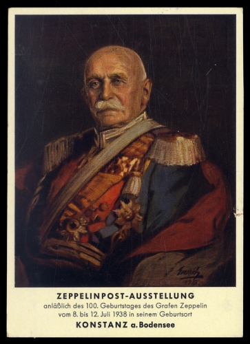 1938, Zeppelin,Zeppelin Postkarten,Portraitkarten, Brief