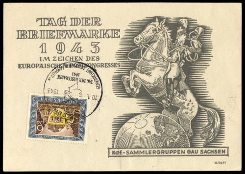 1943, Postgeschichte,Tag der Briefmarke,Deutschland bis 1945, ...