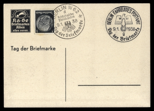 1938, Postgeschichte,Tag der Briefmarke,Deutschland bis 1945, ...