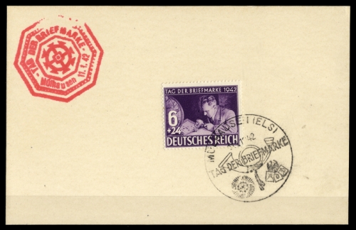1942, Postgeschichte,Tag der Briefmarke,Deutschland bis 1945, ...