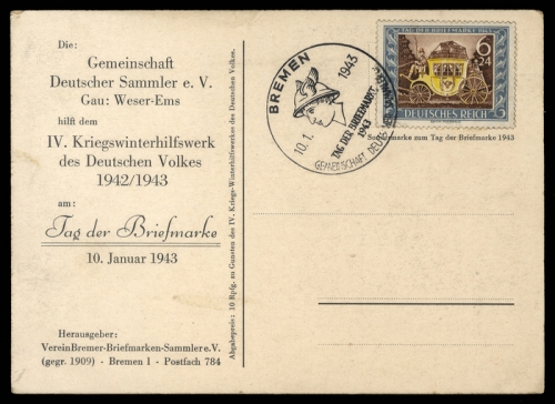 Postgeschichte,Tag der Briefmarke,Deutschland bis 1945, DR 828, ...