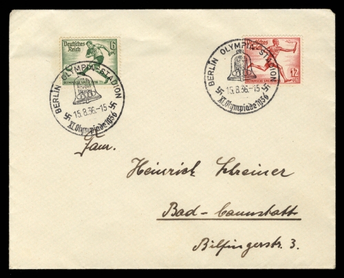 1936, Sport u. Spiel,Olympia Berlin 1936,Sonderstempel, DR 611, ...