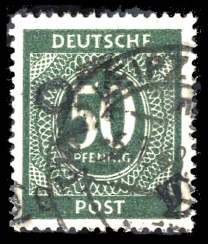 1948, SBZ Handstempel Bezirk 27, I t V, gest.