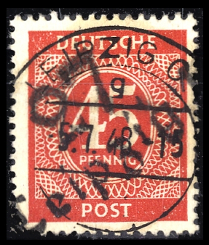 1948, SBZ Handstempel Bezirk 27, I s V, gest.
