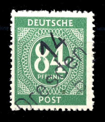 1948, SBZ Handstempel Bezirk 14, I x II, **