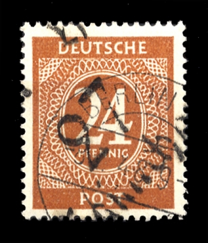 1948, SBZ Handstempel Bezirk 27, I m V, gest.
