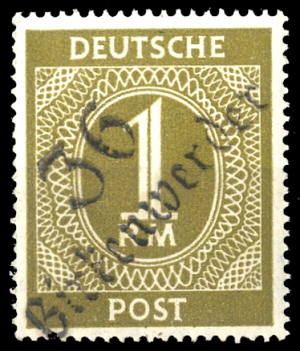 1948, SBZ Handstempel Bezirk 36, I y VII, **