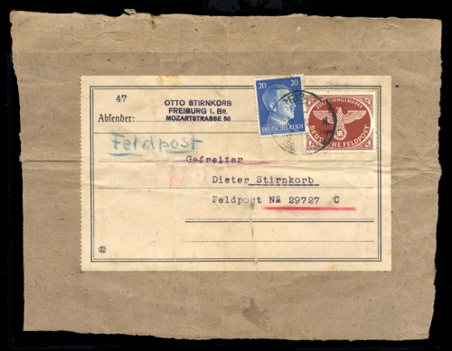 1942, Deutsche Besetzung II. WK, Feldpostmarken, 2 A u.a., Brief