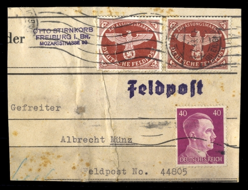 1942, Deutsche Besetzung II. WK, Feldpostmarken, 2 A(2) u.a., Brief
