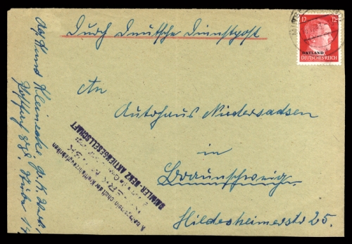 1941, Deutsche Besetzung II. WK Ostland, 8, Brief