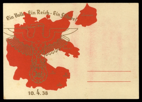 1938, III. Reich Propaganda,sonstige Karten,
