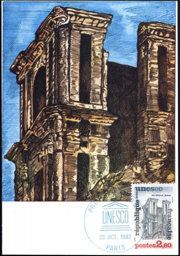 1982, Frankreich Dienstmarken für die UNESCO, 28 MK