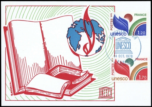 1978, Frankreich Dienstmarken für die UNESCO, 19-20 MK
