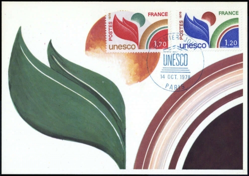 1978, Frankreich Dienstmarken für die UNESCO, 19-20 MK