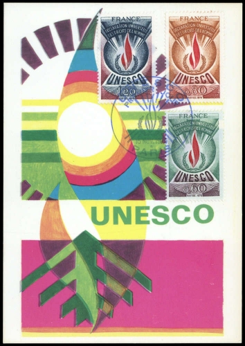 1975, Frankreich Dienstmarken für die UNESCO, 13-15 MK