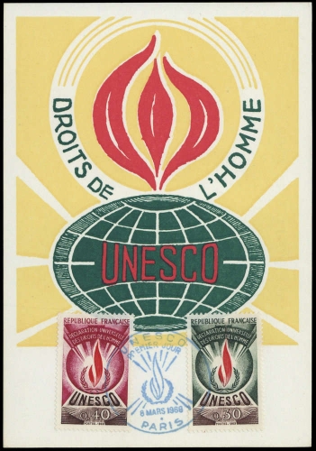 1969, Frankreich Dienstmarken für die UNESCO, 9-10 MK
