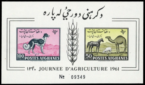 1961, Afghanistan, Block 8 B, **