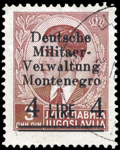 1943, Deutsche Besetzung II. WK Montenegro, 5, cto