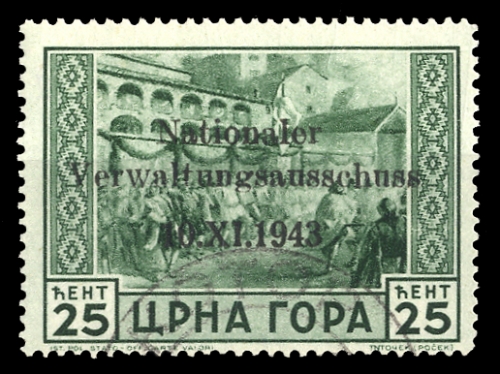 1943, Deutsche Besetzung II. WK Montenegro, 10, cto