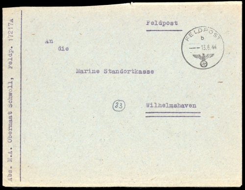 1944, Kroatien, Brief