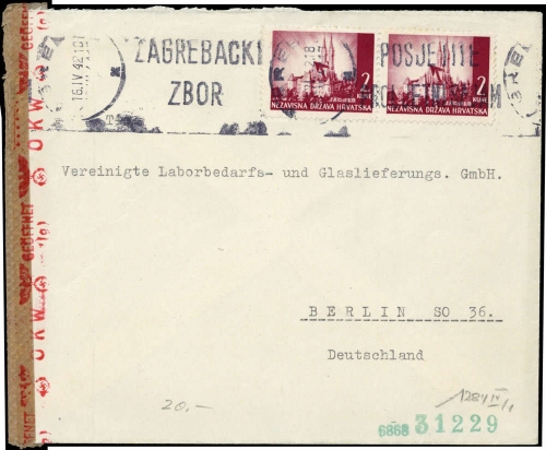 1942, Kroatien, 52 (2), Brief