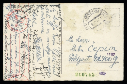 1942, Kroatien, Brief