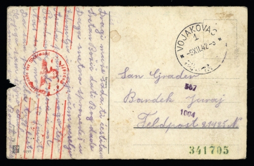 1942, Kroatien, Brief