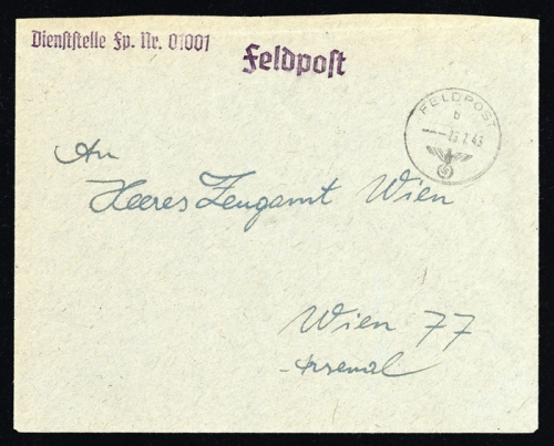 1943, Kroatien, Brief