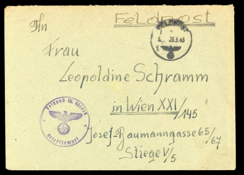 1943, Kroatien, Brief