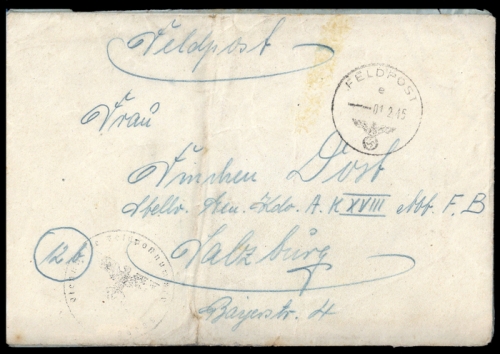 1945, Kroatien, Brief