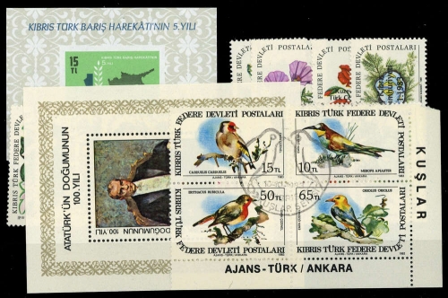1979, Türkisch Zypern, Bl. 1 u.a., **, gest.