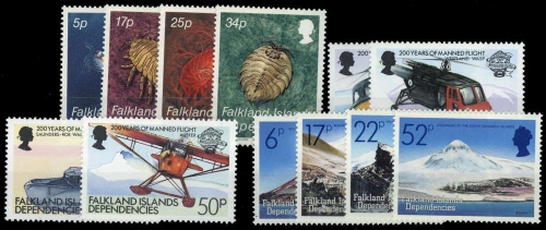 1983, Falkland Abhänige Gebiete E Allg. Ausgaben, 117-20 u.a., **