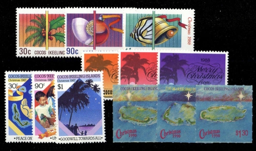 1986, Kokos Inseln, 163-65 u.a., **