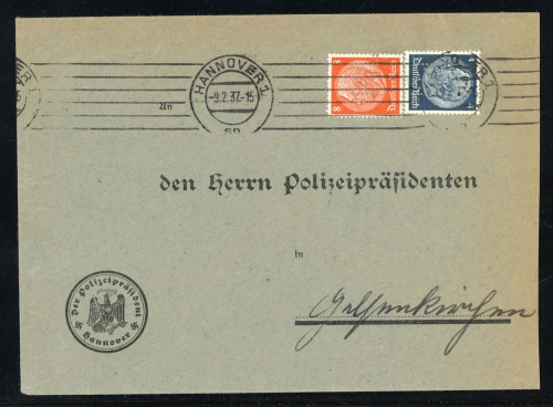 1937, Deutsches Reich, 514, 517 POL, Brief