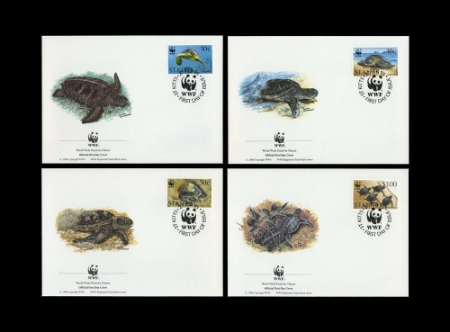 1995, St. Kitts Nevis, 390-93, FDC